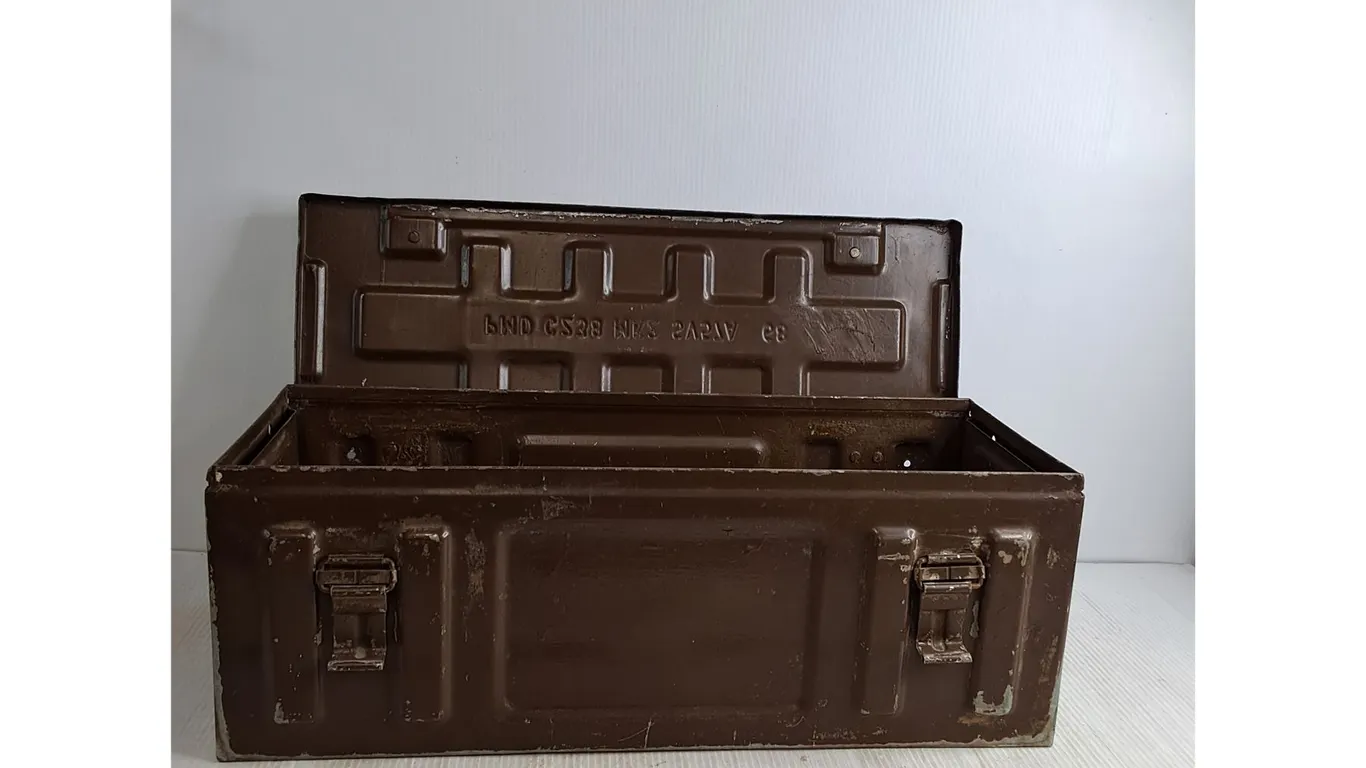 Military Brown Metal Ammo Box 26"x9"x9"(cannot ship)