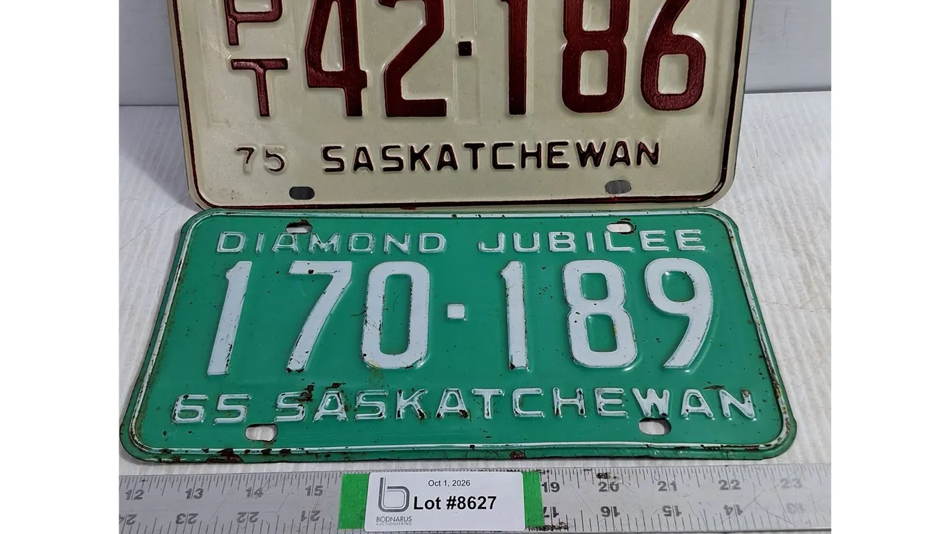1965 & 1975 Saskatchewan License Plate