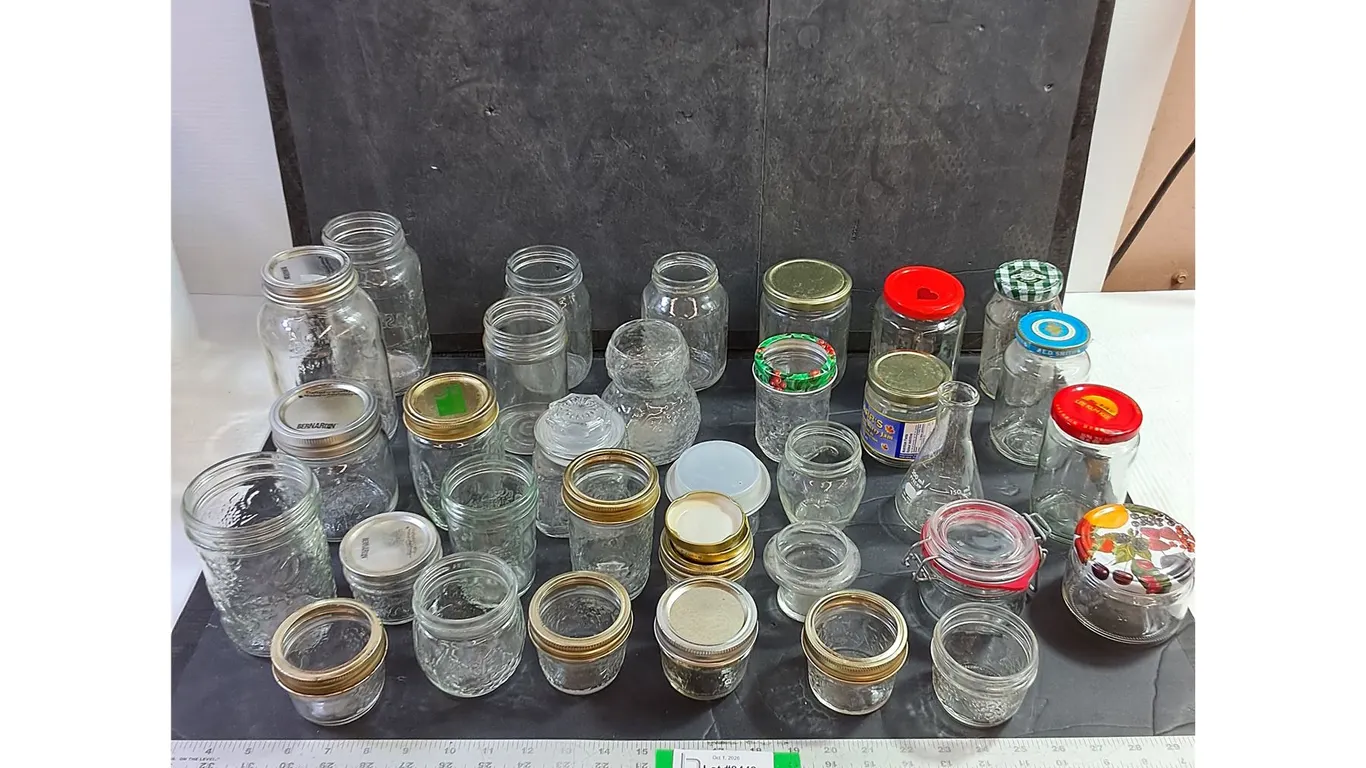 (33) Assorted Glass Jars