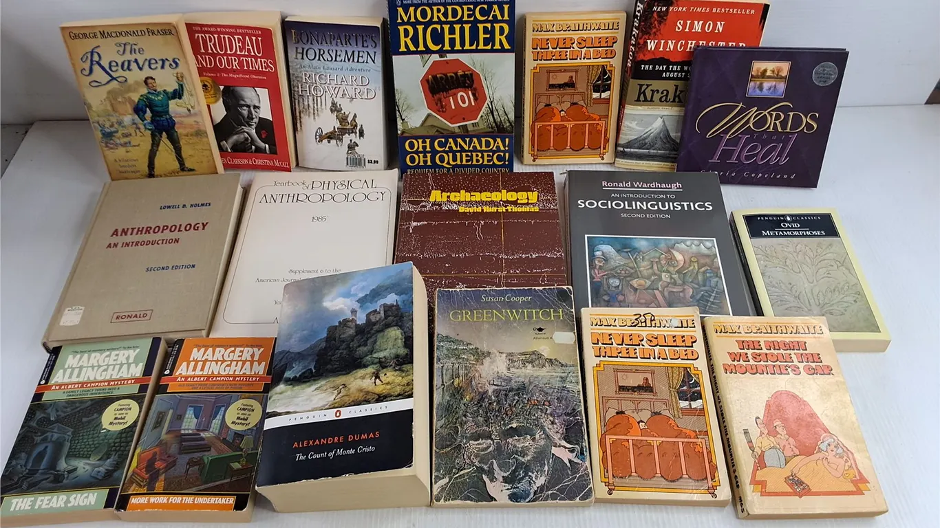 Assorted Books - Archaeology, Mordecai Richler, Max Braithwaite