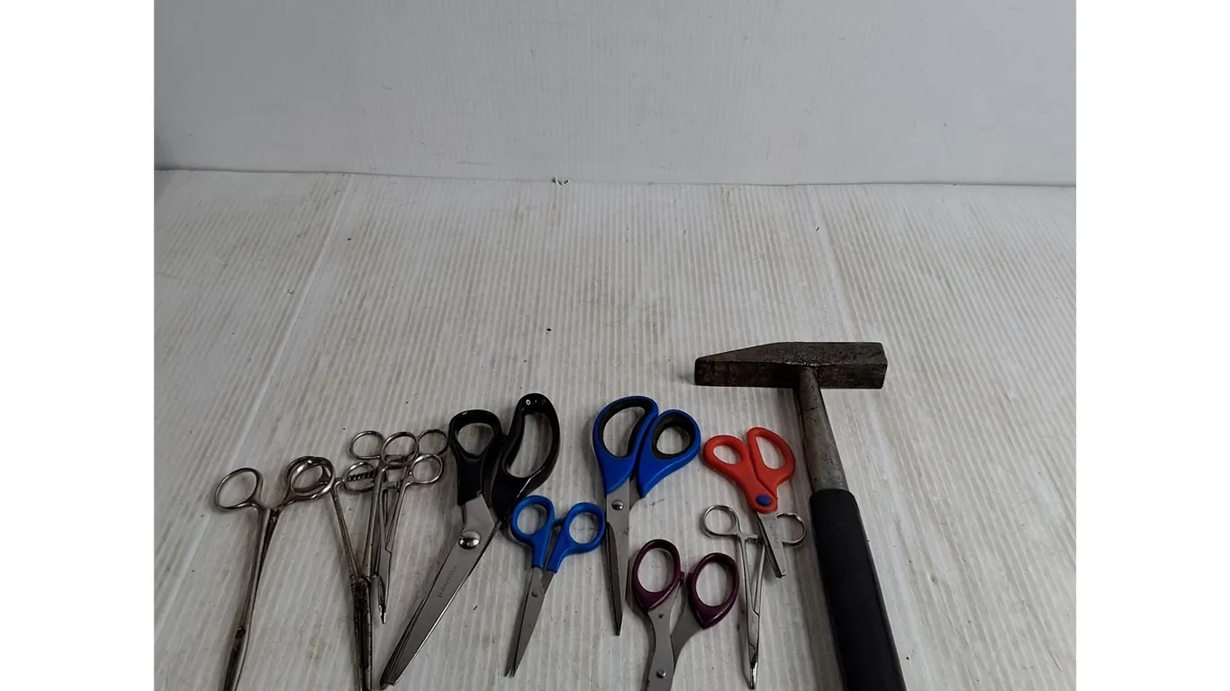 Cross Pein Hammer, Bag Of Scissors