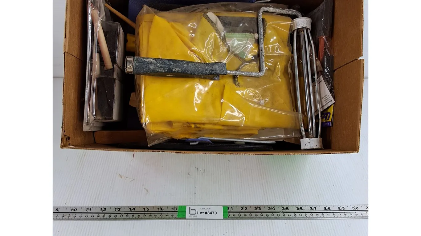 Box of Assorted Painting Supplies