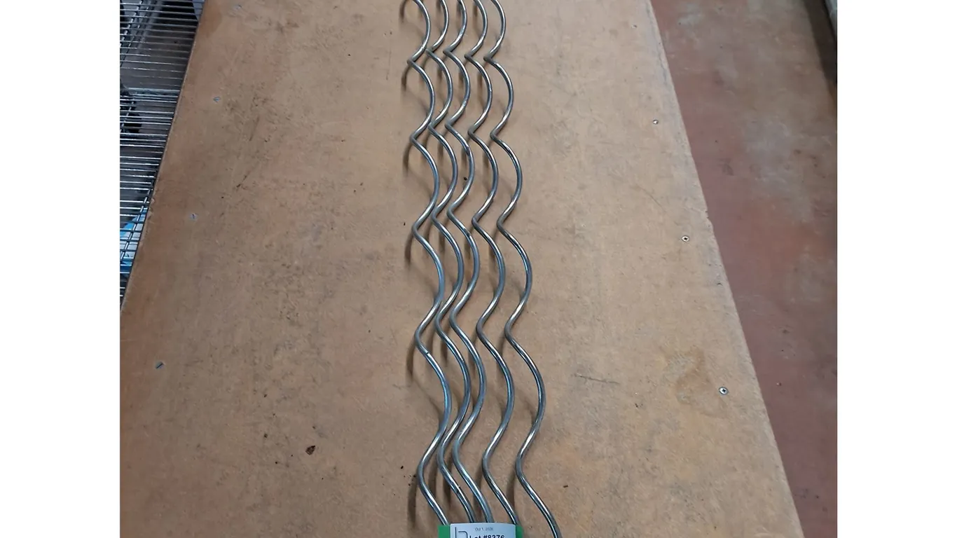 ** (5) Curly Metal Ground Spikes - 70" Length - Pickup Only