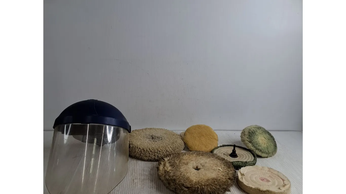 (7) Buffing/Polishing Pads, Safety Face Shield