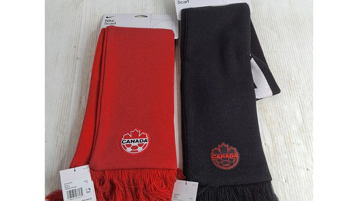 (2) New Nike "Canada Soccer" Scarves