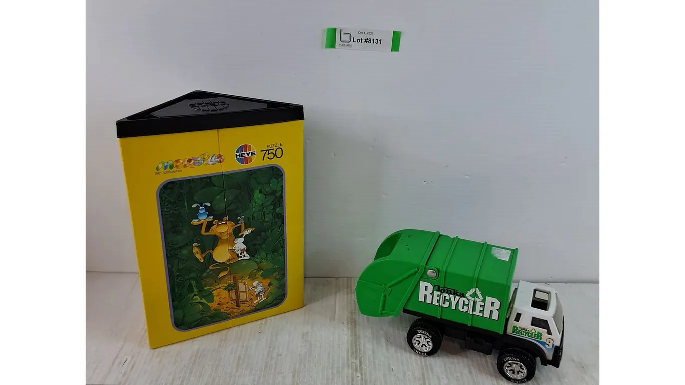 Tonka Recycler Truck and Mordillo Heye 750 Jigsaw Puzzle As-Is
