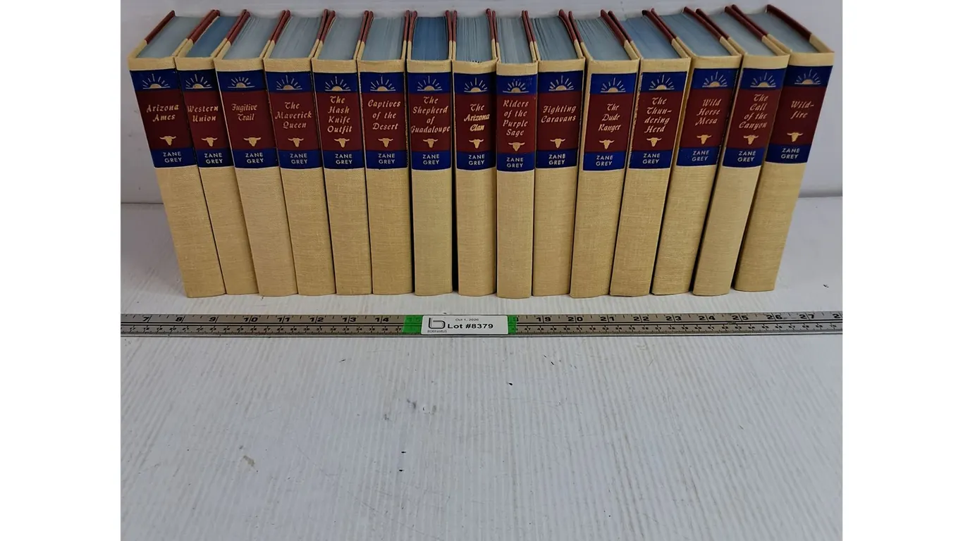 Collection of (15)Zane Grey Hardcover Western Books