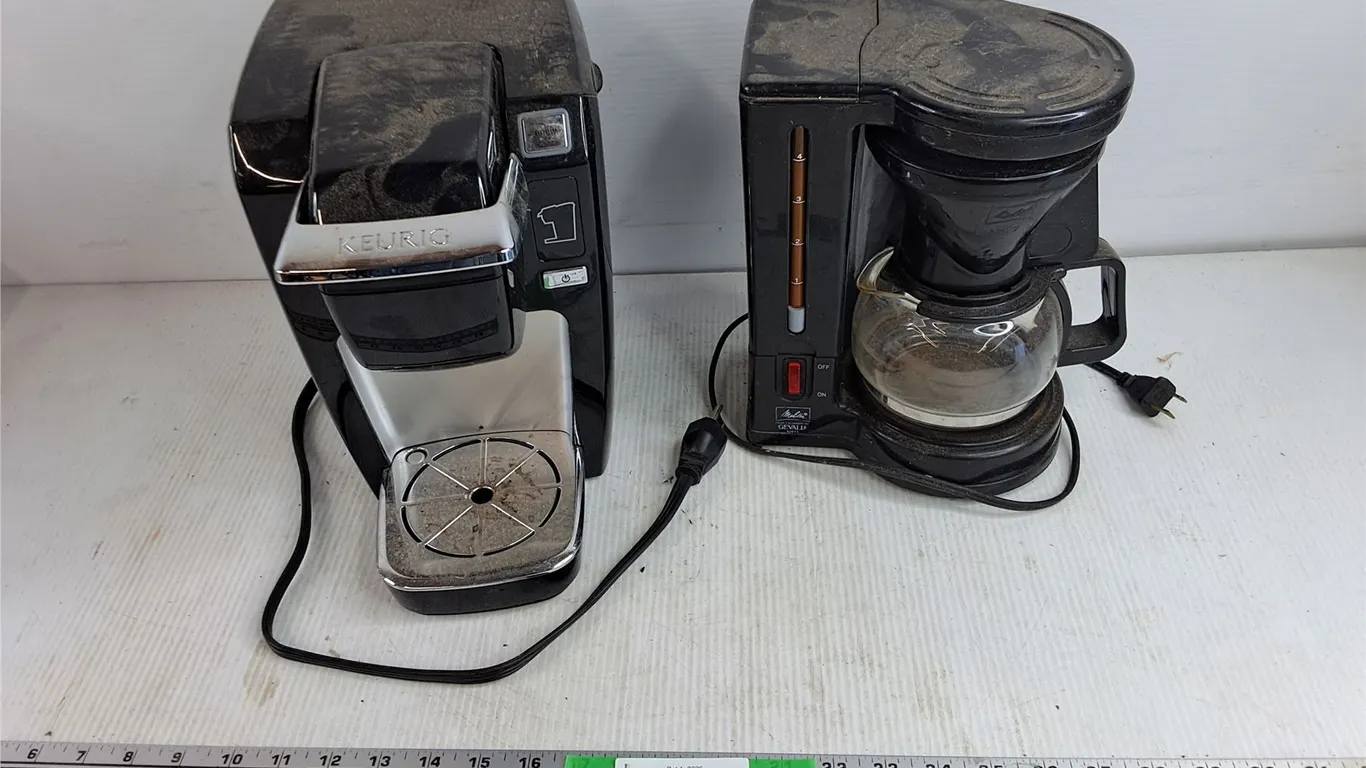 (2) Electric Coffee Machines - Powers On, As Is