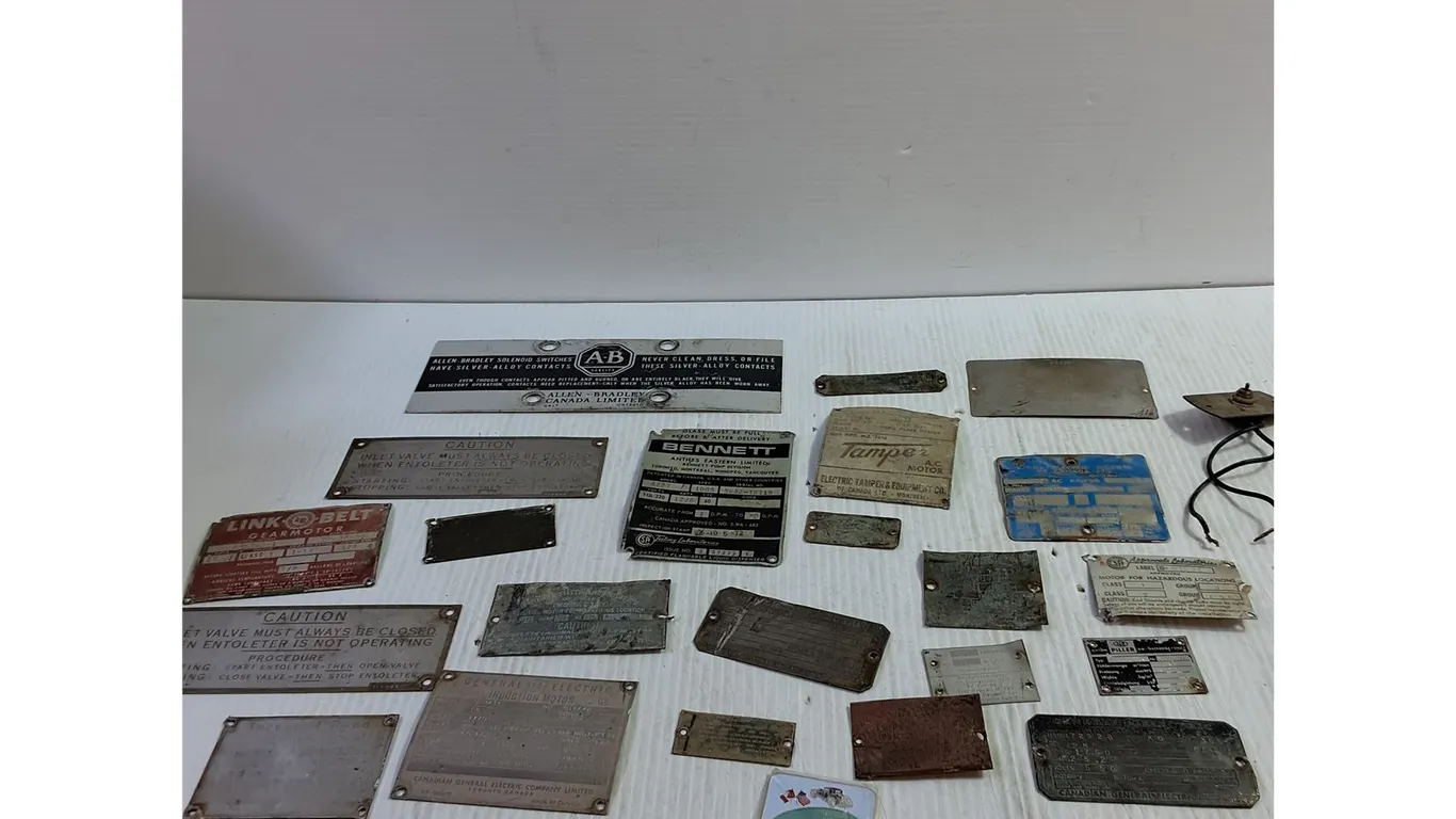 Vintage Equipment Plates