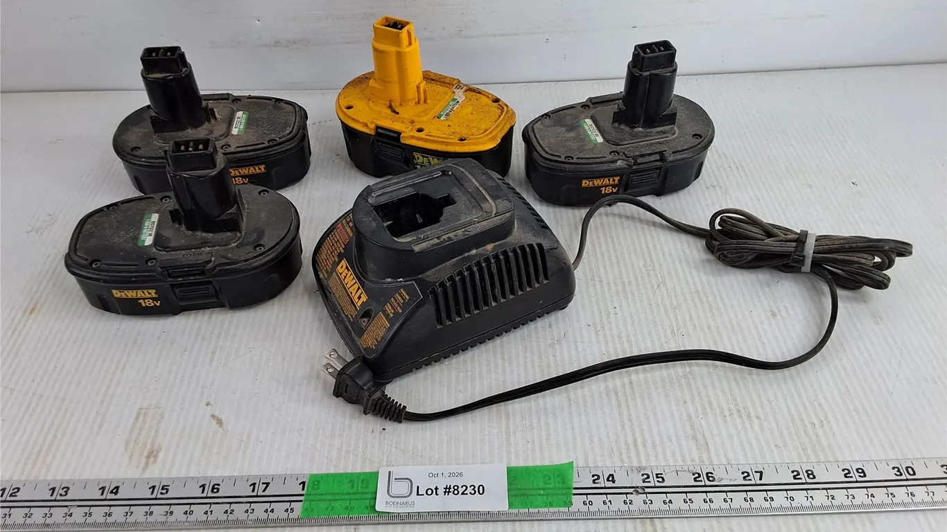 DeWalt 18V Batteries & Battery Charger - As Is