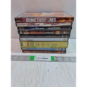 (9) DVD Movies-Behind Enemy Lines,Chasing Amy,Indiana Jones,Reign of Fire and more