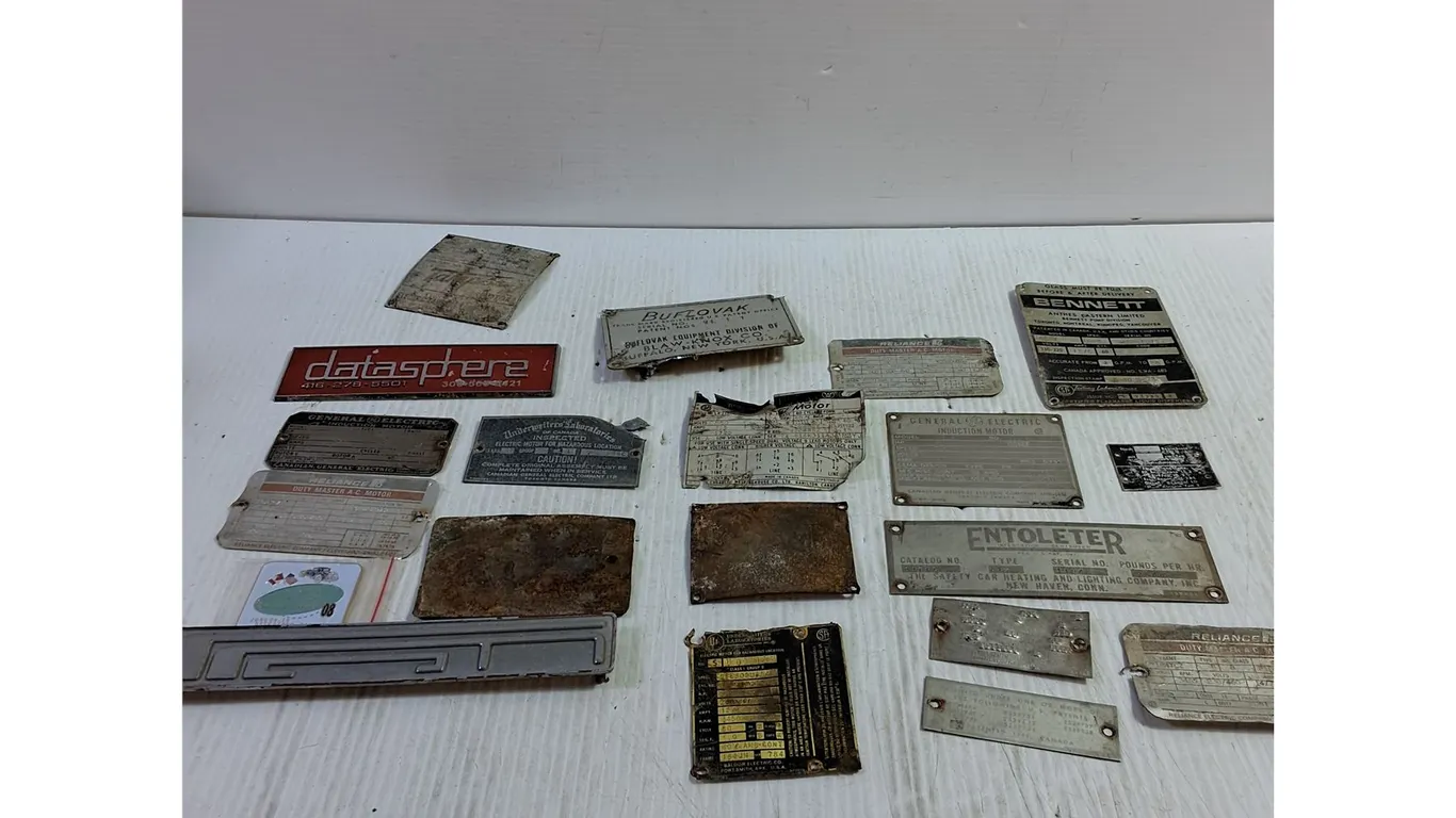 Vintage Equipment Plates
