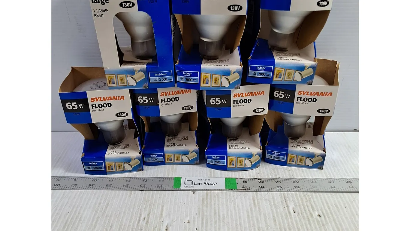 (7) Sylvania 65W Flood Bulbs (NOS)-as is