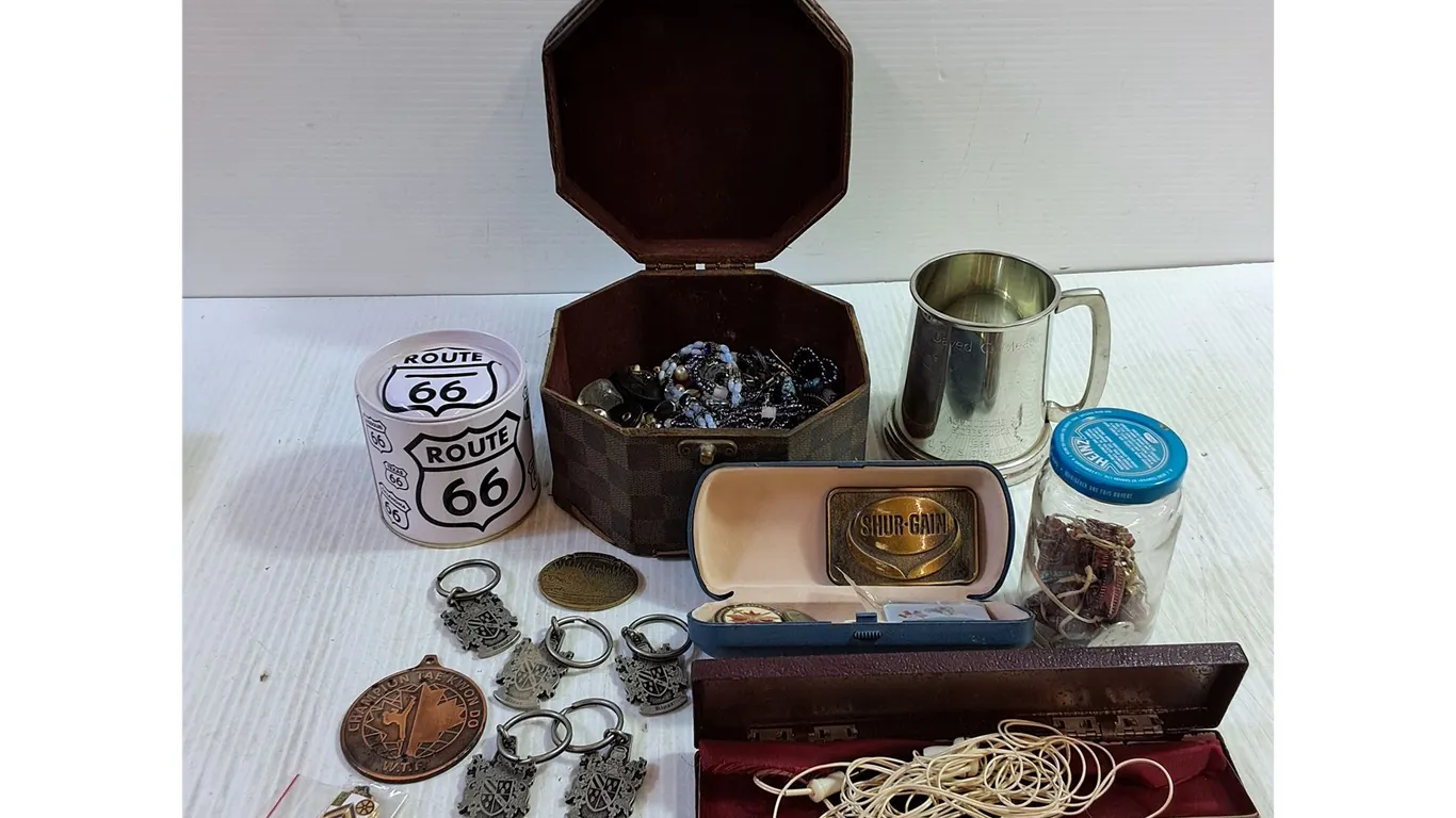 Jewlery Box, Key Chains/Pins, Mug, Route 66 Tin, Etc