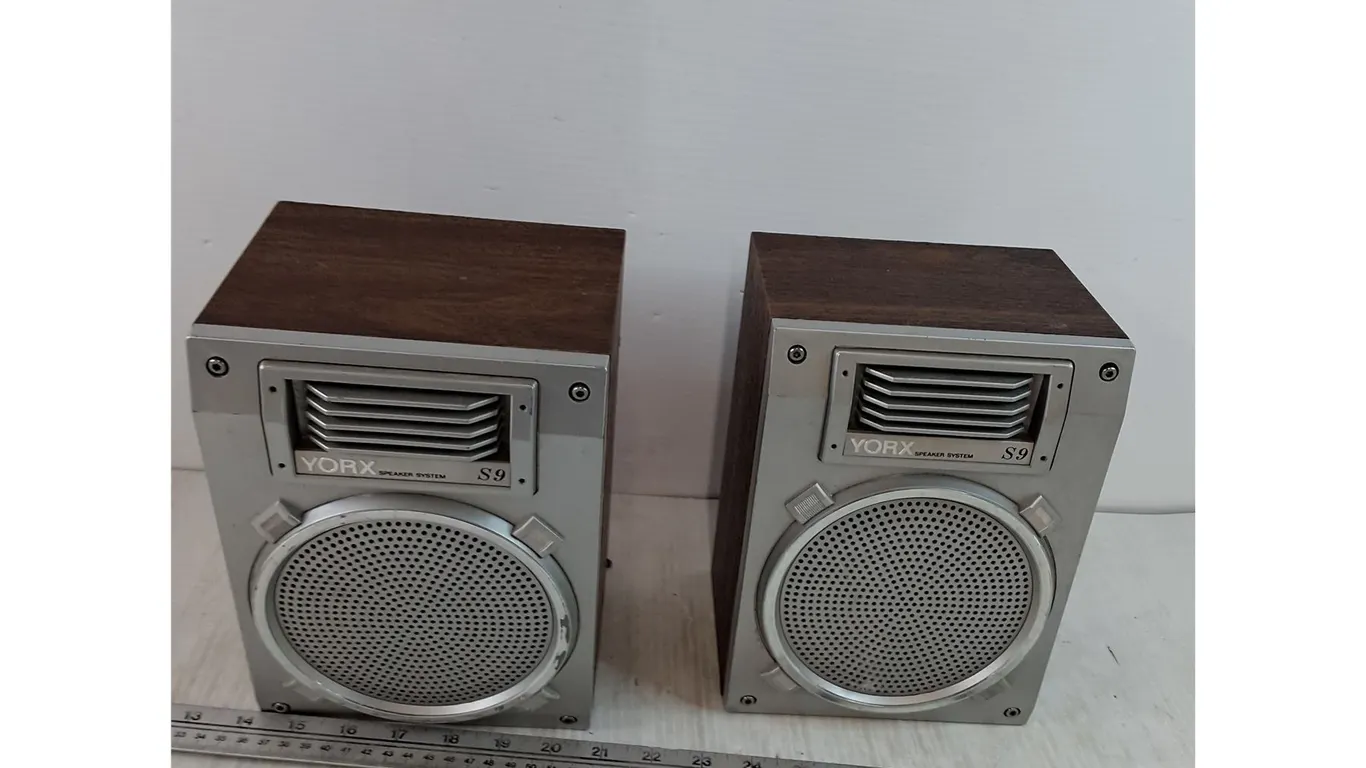 (2) Yorx Speaker System S9 Speakers Untested As-Is