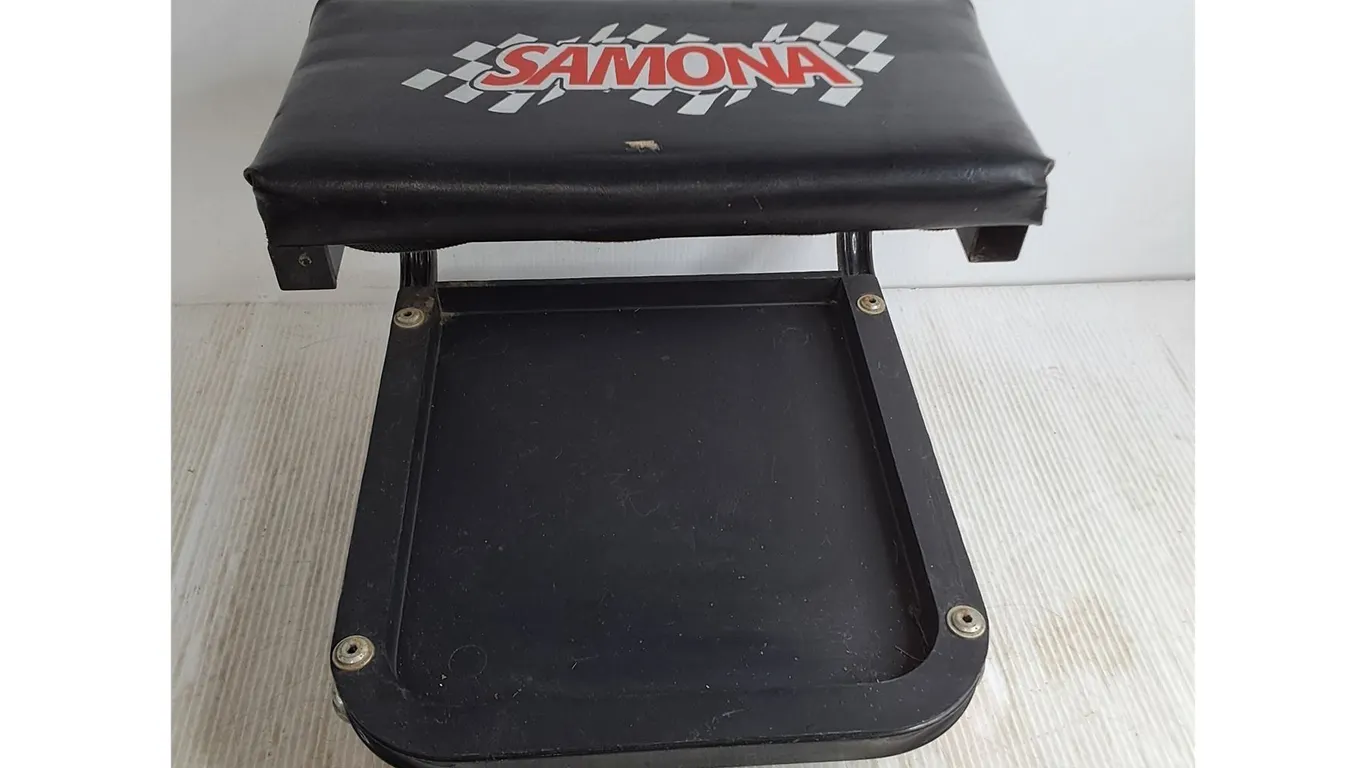 Samona Mechanic's Rolling Stool w/Parts Tray - 13x14x17", Pickup Preferred