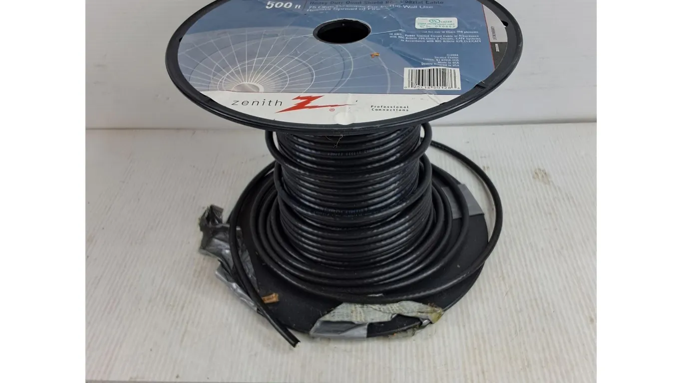 Heavy Duty Quad Shield RG6 Coaxial Cable, Pickup Only