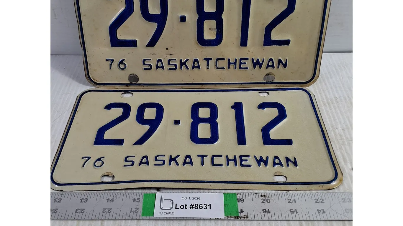 Pair of 1976 Saskatchewan License Plates