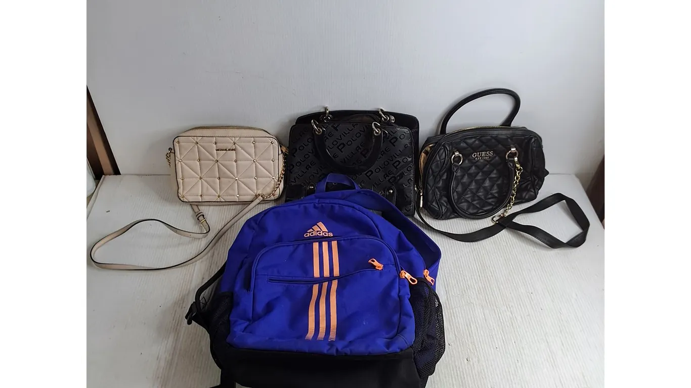 (3) Women's Fashion Hand Bags, Adidas Backpack
