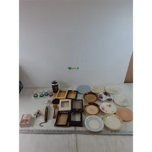 (6) 8-Track Boxes, Donald Duck Figure, (60+) 72, Pocket Balance, (11) Assorted Plates (4) Shot Glass