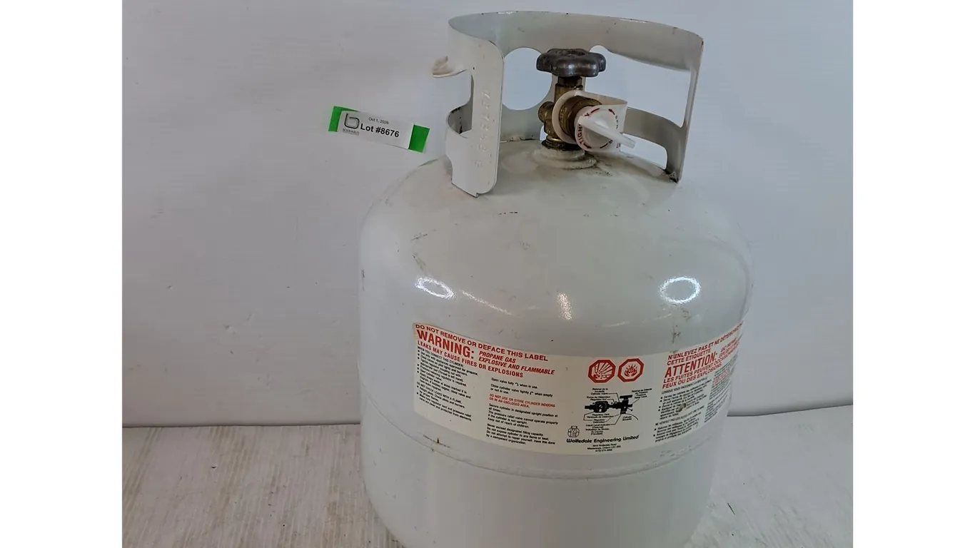 **White Propane Canister No Shipping