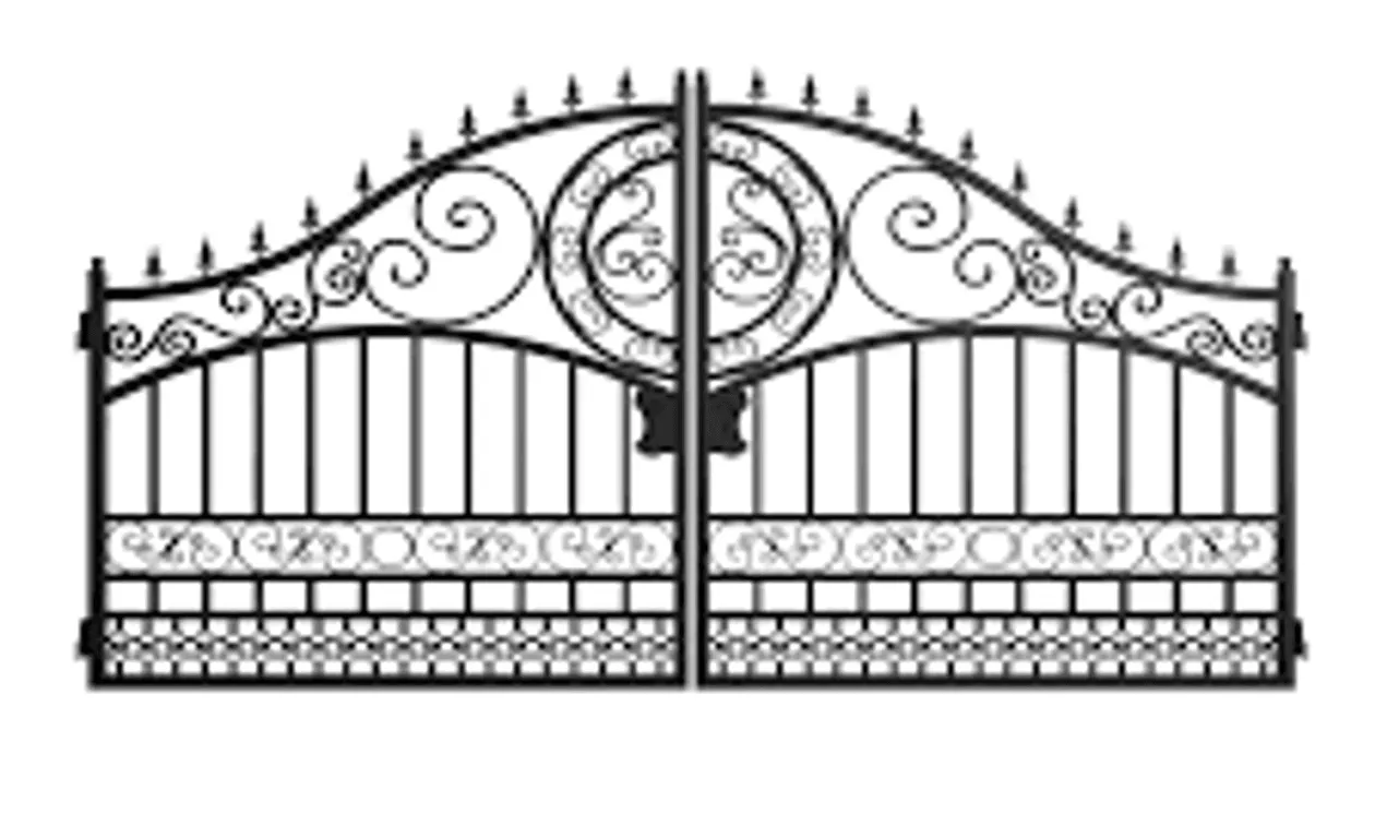 Unused 2026 Great Bear 14' Dual Swing Decorative Iron Gate