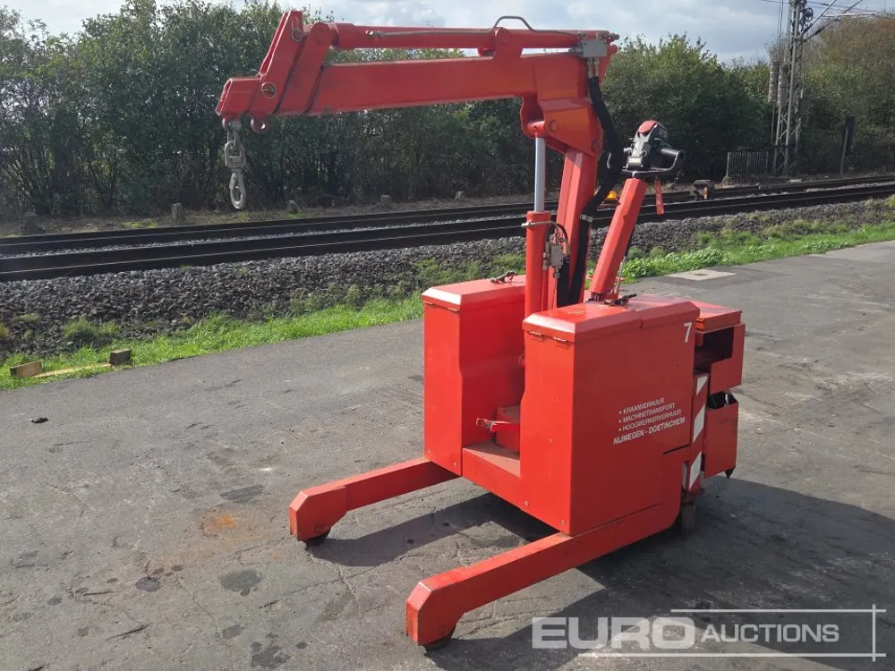 Jolly Crane ZX1200, Walk Behind Electric Crane, 4 Stage Boom, Hook