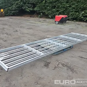 Unused 15' Heavy Galvanised Gates (2 of) 