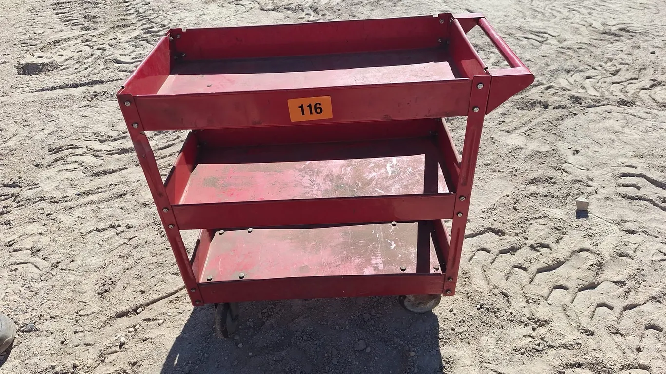Rolling cart. 30" L x 32" H and 16" W