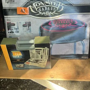 Shop seat and 141 piece tool set