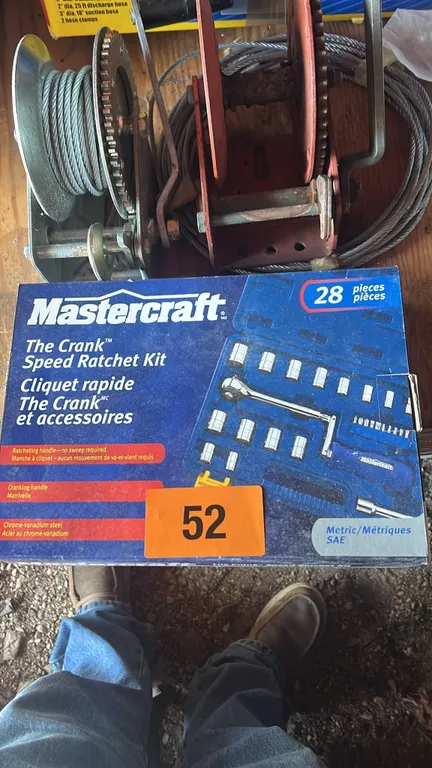Mastercraft ratchet kit with 2 winches and cable