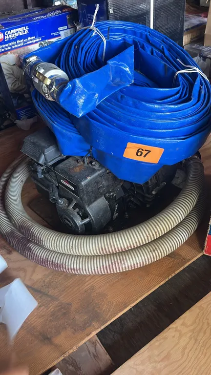 Briggs and Stratton 3.5 hp 2” water pump with hoses