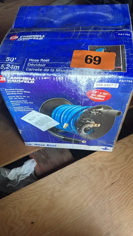 Campbell hausfeld 50’ hose reel