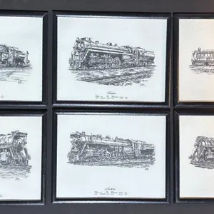 10 Framed Canadian National Locomotive Prints by Roger Smith