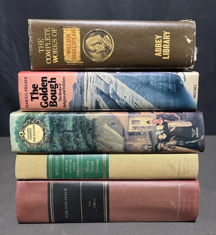 5 Classic Literature & History Books: Shakespeare, Frazer, Bulfinch, Hibbert