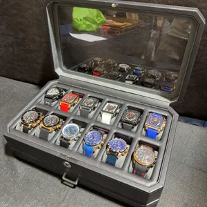 12 Men's Wristwatches Including LIGE and LIGE Design in Display Case