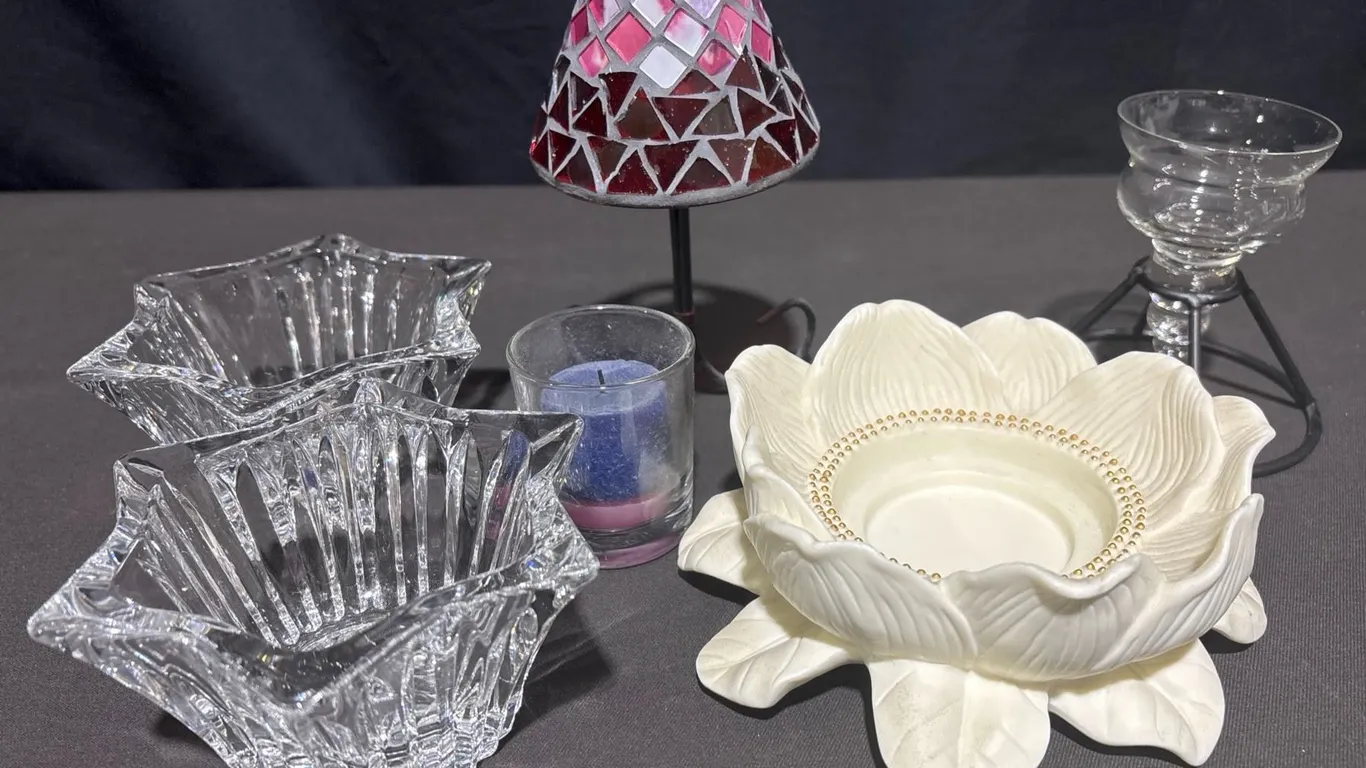 Candle Holders and Crystal Bowls