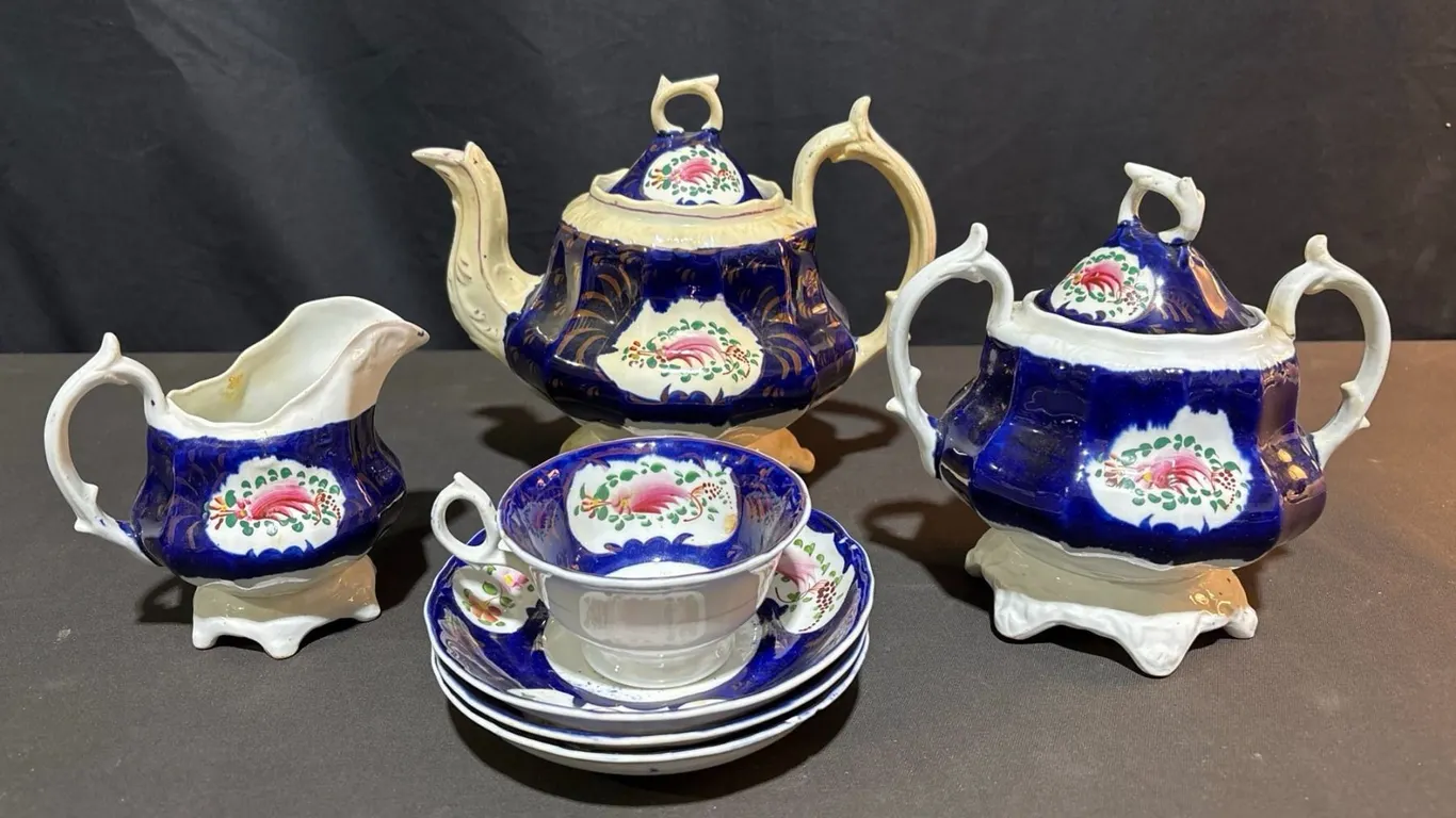 Gaudy Welsh Porcelain Tea Set