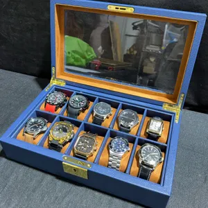 10 Assorted Men’s Quartz Watches in Blue Display Case