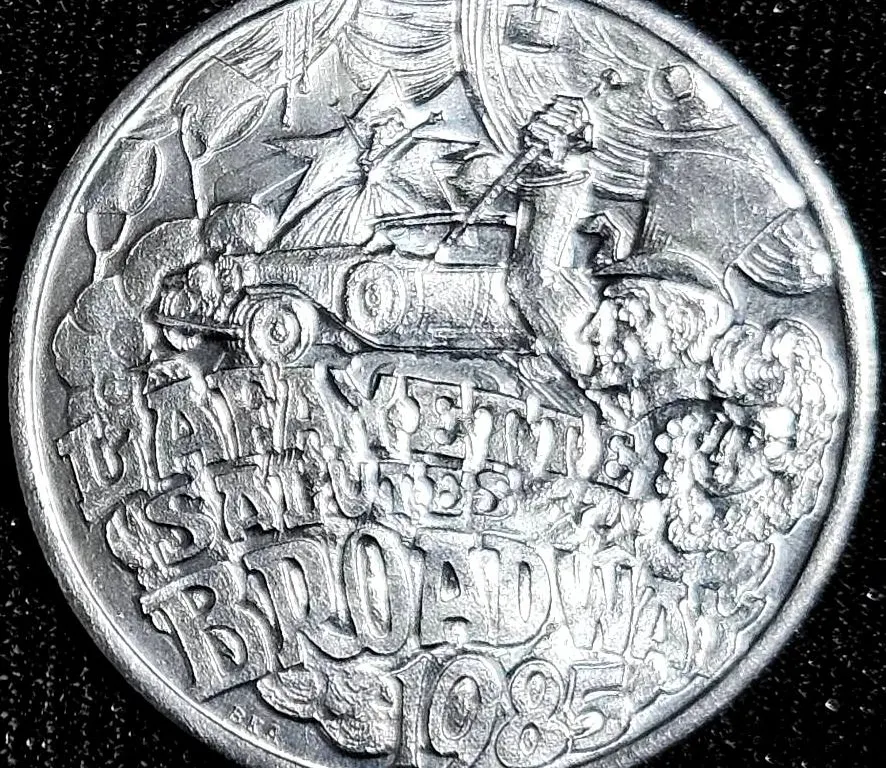 90% Sterling Silver, 1985 Lafayette, LA Silver Token, South Louisiana Mardi Gras