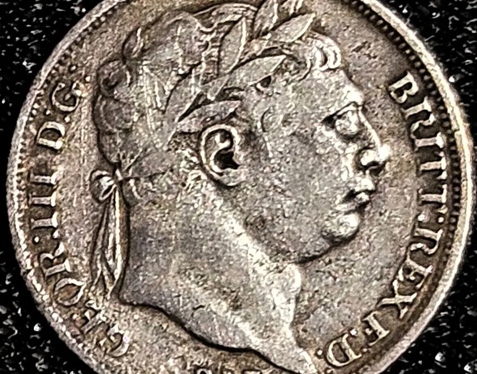 1817 Great Britain Silver Sixpence Coin, George III