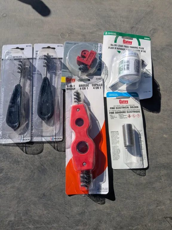 NOS Copper Plumbing Tool Lot – Solder, Cutter, etc.