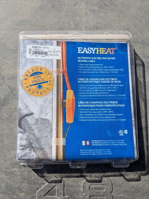 NEW Waterpipe Heating Cable, 15-19’