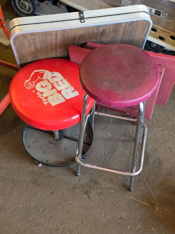 *OFFSITE* Stools, Folding Table, etc.