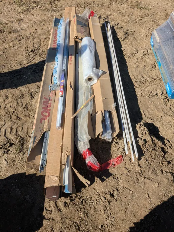 Mixed Pallet of Construction Supplies – Trim, Poly, etc.