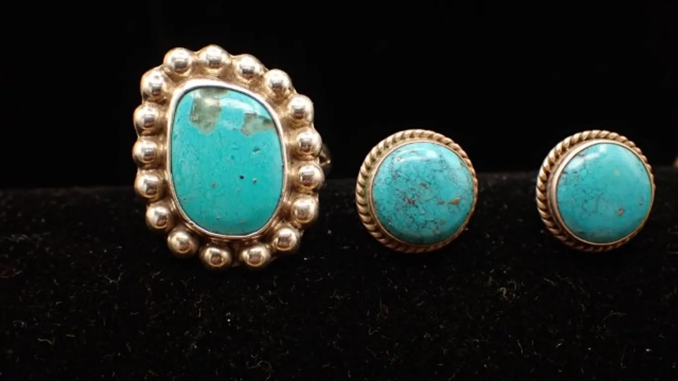 Handcrafted Sterling Silver Ring and Earring Set