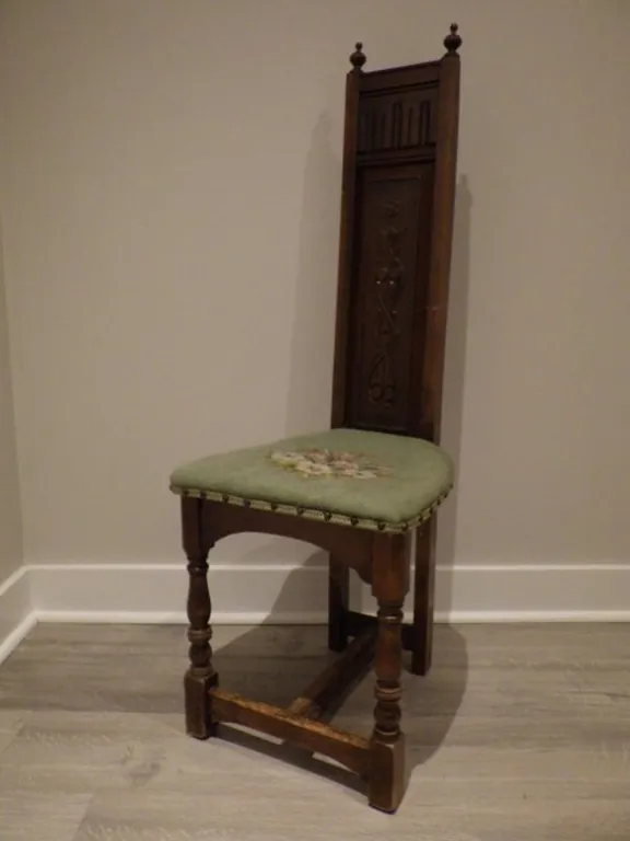 Antique Gothic Revival Hall Chair