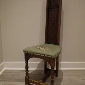 Antique Gothic Revival Hall Chair