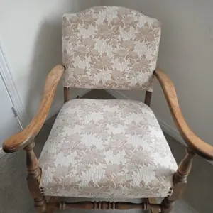 Upholstered Wooden Rocking Chair
