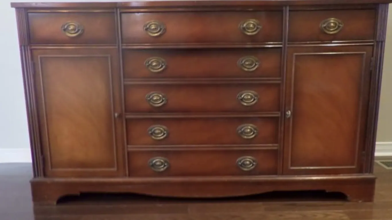 Serpentine-Front Buffet Sideboard